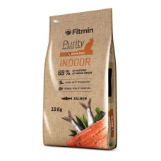 Комплексный холистик корм для взрослых домашних кошек Fitmin cat Purity Indoor, Лосось
