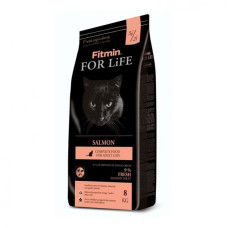 Комплексный корм для взрослых кошек от 12 месяцев с лососем Fitmin cat For Life Salmon