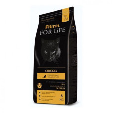 Комплексный корм для взрослых кошек от 12 месяцев с курицей Fitmin cat For Life Chicken