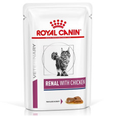 Консерви Royal Canin Renal Feline Chicken (шматочки в соусі) для кішок з нирковою недостатністю, 85 г