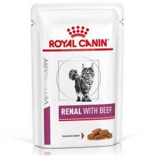 Консервы Royal Canin Renal Beef (кусочки в соусе) для кошек с почечной недостаточностью, 85 г