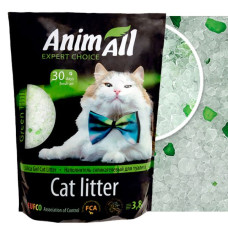 Cиликагелевый наполнитель AnimAll для кошачьего туалета, зеленый холм 1,6 кг/3,8 л