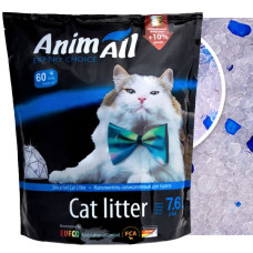 Cиликагелевый наполнитель AnimAll для кошачьего туалета, голубой аквамарин 3,25 кг/7,6 л