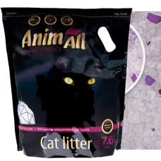 Силикагелевый наполнитель AnimAll Premium для кошачьего туалета, фиолетовый аметист 3,2 кг/7,6 л