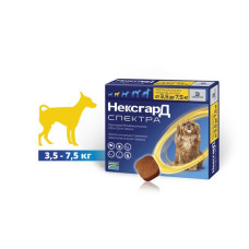 Нексгард Спектра (NexGard SPECTRA) 1 г на 3,5-7,5 кг S таблетка от блох и клещей для собак (1 табл.)