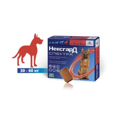 Нексгард Спектра (NexGard SPECTRA) 8 г на 30-60 кг XL таблетка от блох и клещей для собак (1 табл.)