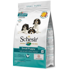 Монопротеиновый корм Schesir Dog Small Puppy Chicken для щенков мини и малых пород, с курицей, 800 г