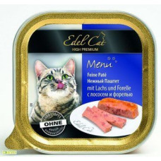 Паштет для кошек Edel Cat mit Lachs und Forelle, лосось и форель, 100г