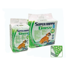 Пелюшки гігієнічні для собак Croci Super Nappy Daisy 57*54 см, 30 штук аромат ромашки