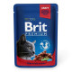 Вологий корм для кішок Brit Premium Cat Beef Stew & Peas pouch, 100г