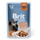 Влажный корм для кошек Brit Premium Cat Turkey Fillets Gravy pouch, филе индейки в соусе, 85 г 