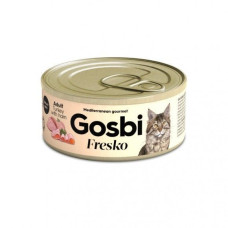 Консервы для котов Gosbi Fresko Adult Turkey With Ham с индейкой и ветчиной, 70г