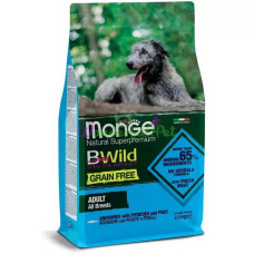 Беззерновий корм Monge Dog Bwild Grain Free, для дорослих собак усіх порід, анчоус 2,5кг