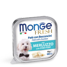 Паштет для собак Monge Dog FRESH, тріска 100г