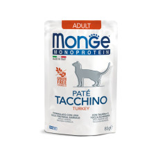 Мясной паштет Monge Cat MONOPROTEIN Adult 100% индейка 85г