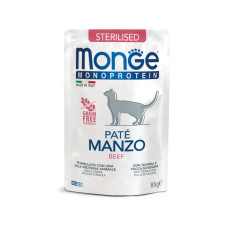 Мясной паштет Monge Cat MONOPROTEIN Sterilised 100% говядина 85г