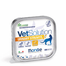 Паштет Monge VetSolution Urinary Struvite для розчинення каменів струвітного типу та для зменшення рецидивів утворення струвітного каміння у кішок 100г