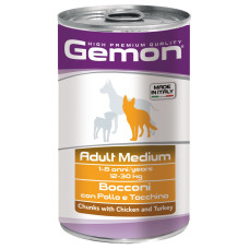 Консервы Gemon Dog Wet Medium Adult курица с индейкой