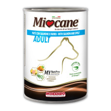 Консервы для собак Morando Miocane Adult с лососем и полбой, 400 г