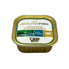 HEALTHY ®  Fish монопротеиновий влажный корм для собак - паштет с форелью и картофелем 150г
