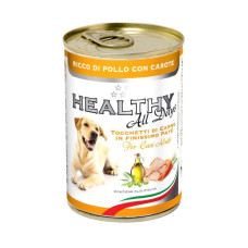HEALTHY ® All Days влажный корм для собак - паштет с кусочками, с курицей и морковью 400г