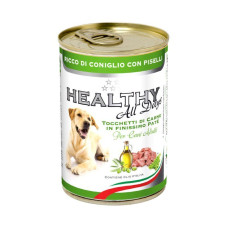 HEALTHY ® All Days влажный корм для собак - паштет с кусочками, с крольчатиной и горохом 400г