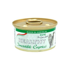 HEALTHY ® Irresistibili Capricci влажный корм для привередливых котов - паштет из крольчатиной 85г