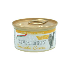 HEALTHY ® Irresistibili Capricci влажный корм для привередливых стерилизованных котов - паштет с курятиной 85г