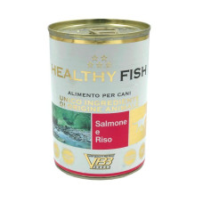 HEALTHY ®  Fish монопротеиновий влажный корм для собак - паштет с лососем и рисом 400г