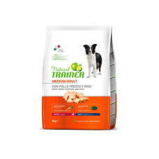 Корм Trainer Natural Super Premium Adult Medium Con Pollo Fresco, Riso & Aloe Vera для взрослых собак средних пород 3кг