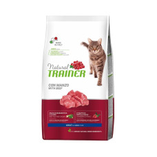 Корм Trainer Natural Super Premium Adult with Beef для взрослых кошек от 1 года, с говядиной, 1,5кг