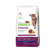 Корм Trainer Natural Super Premium Adult Sterilised with dry-cured ham для стерилізованих кішок із сиров'яленою шинкою та волокнами гороху, 300г