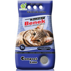 Бентонітовий Компактний наповнювач Супер Бенек для котячого туалету з ароматом морської свіжості 5л