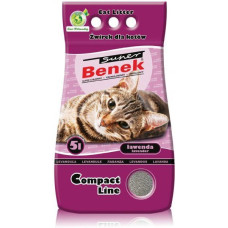 Бентонітовий Компактний наповнювач Супер Бенек для котячого туалету з ароматом лаванди 5л