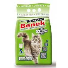Бентонітовий Оптимальний наповнювач Супер Бенек для котячого туалету - з ароматом зеленого чаю