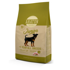 Полноценный сухой корм для щенков всех пород ARATON JUNIOR All Breeds с мясом птицы 3кг