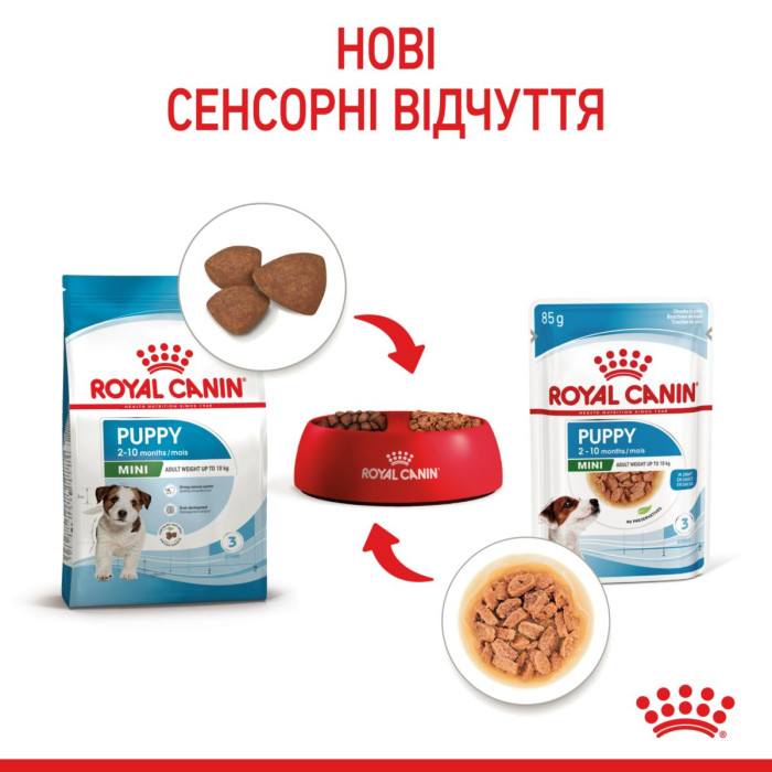 Консерви Royal Canin Mini Puppy для цуценят дрібних порід віком до 10 місяців (у соусі), 85 г