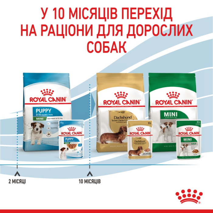 Консерви Royal Canin Mini Puppy для цуценят дрібних порід віком до 10 місяців (у соусі), 85 г