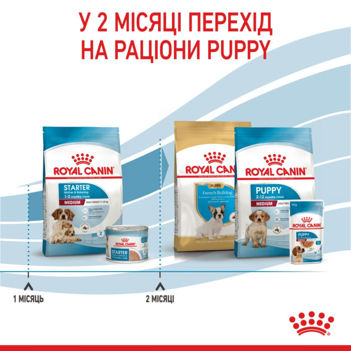 Корм Royal Canin Medium Starter Mother&babydog для собак средних размеров в конце беременности и в период лактации, а также для щенков в период отъема от матери, 1 кг