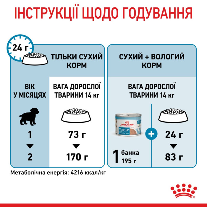 Корм Royal Canin Medium Starter Mother&babydog для собак средних размеров в конце беременности и в период лактации, а также для щенков в период отъема от матери, 1 кг