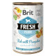Консервы Brit Fresh Dog с рыбой и тыквой для собак 400г