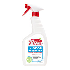 Устранитель запахов 3в1 NATURE’S MIRACLE, спрей (с ароматом свежего белья) 8in1, 710ml