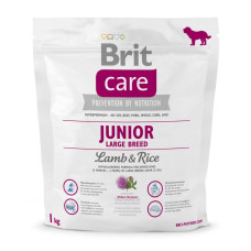Сухой корм Brit Care Junior Large Breed Lamb and Rice для щенков и молодых собак крупных пород (от 25 кг), ягненок и рис, 1кг