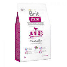 Сухой корм Brit Care Junior Large Breed Lamb and Rice для щенков и молодых собак крупных пород (от 25 кг), ягненок и рис, 3кг