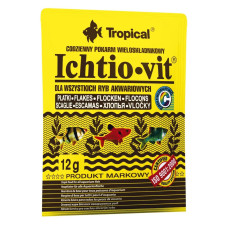 Корм в хлопьях для всех аквариумных рыб Tropical Ichtio-vit 12g