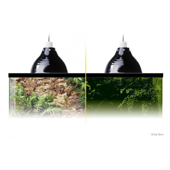 Плафон ExoTerra Glow Light для ламп обігріву в тераріум, метал, 14 см