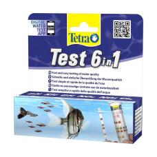 Набор индикаторных тестов для воды Tetra Test 6 in1 (25шт)