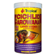 Корм для плотоядных цихлид Tropical Cichlid and Arowana Large Sticks 1L/300g