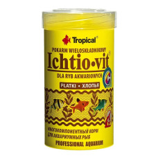 Корм в хлопьях для всех аквариумных рыб Tropical Ichtio-vit 100ml /20g