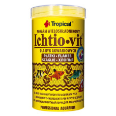 Корм в хлопьях для всех аквариумных рыб Tropical Ichtio-vit 500ml /100g